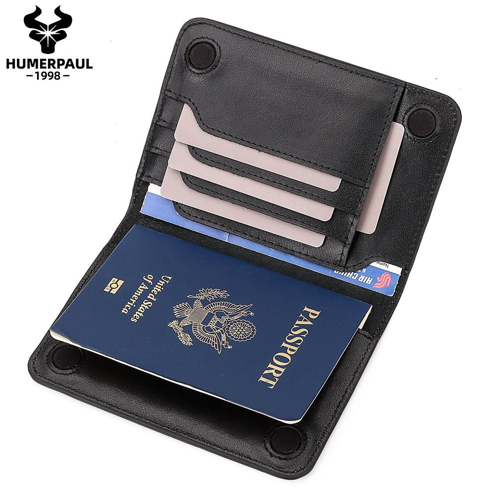 KAVI'S Men's Genuine Leather Travel Wallet