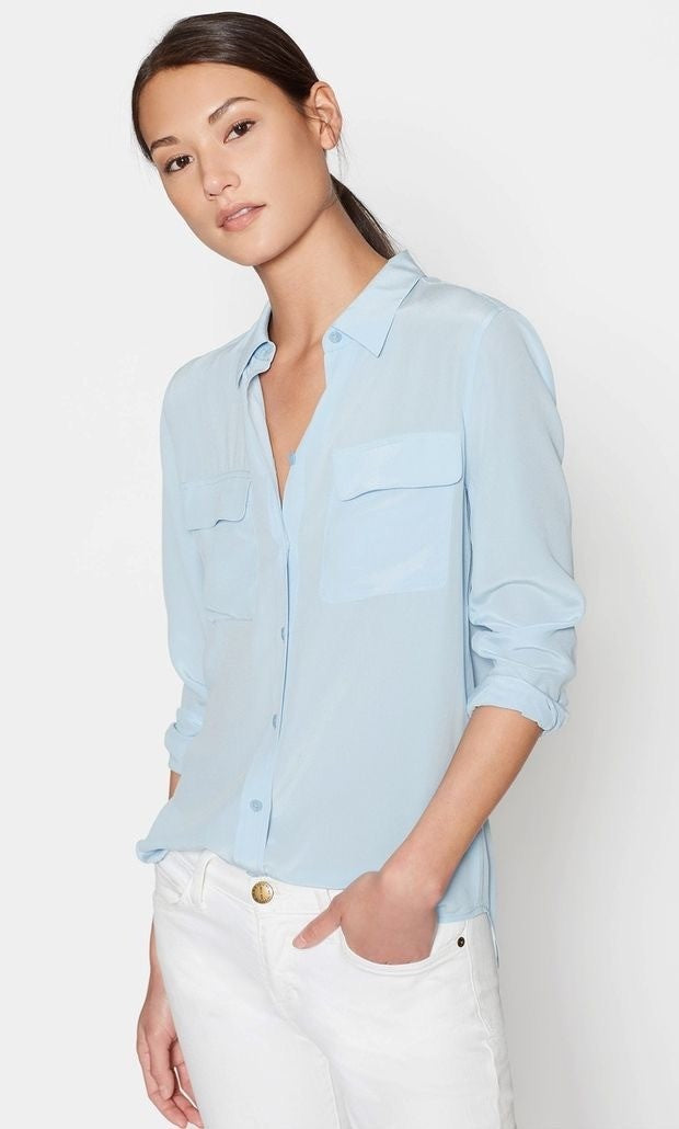 39 colors option draped sand-washed mulberry silk shirt blouse women classic
