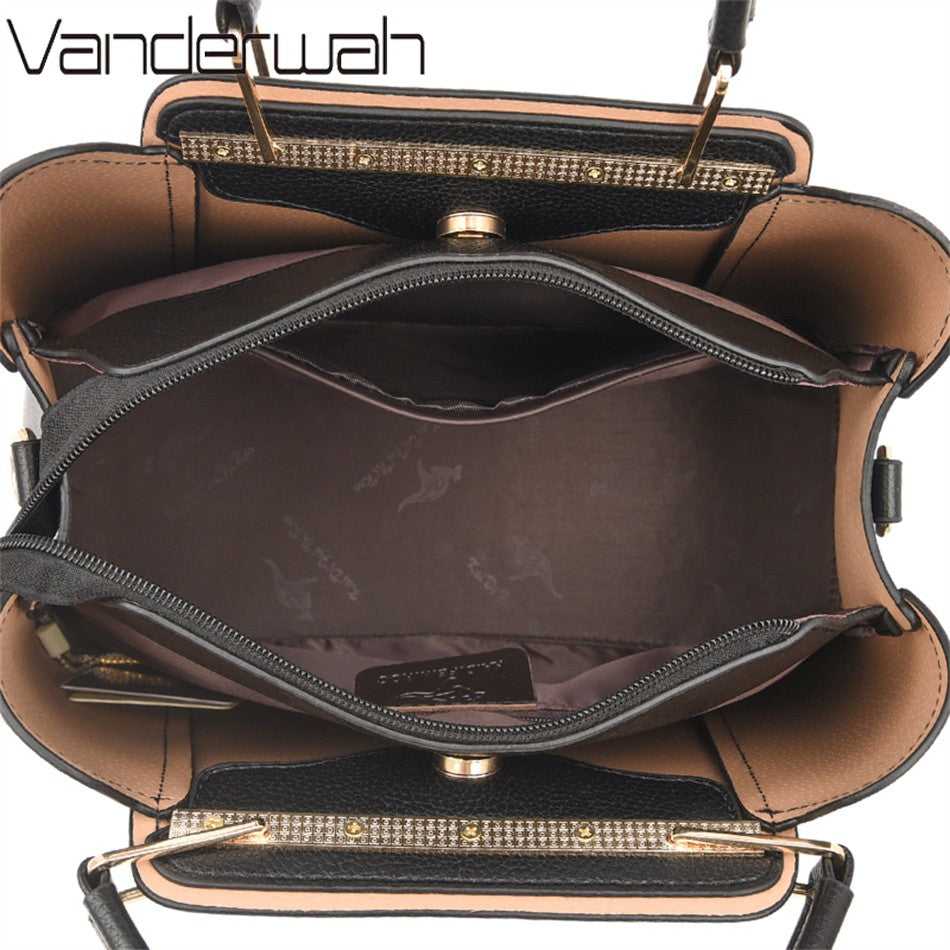 VANDERWAH Women's Microfiber Leather Handbag