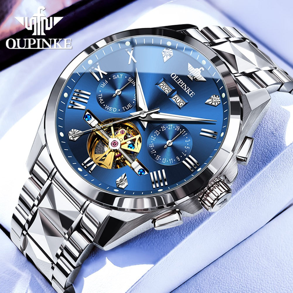 OUPINKE 3240 Skeleton Flywheel Multifunctional Automatic Mechanical Watches for Men 44mm Big Dial Tungsten Steel Luxury Watch OUPINKE 3240 Skeleton Flywheel Multifunctional Automatic Mechanical Watches for Men 44mm Big Dial Tungsten Steel Luxury Watch