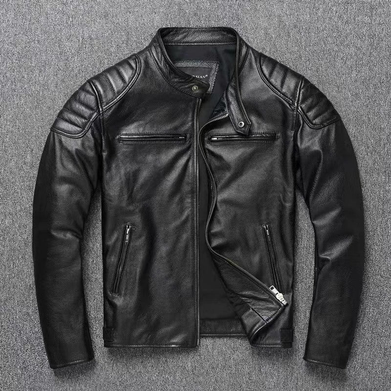 COPERSIAN Men's Cowhide Leather Jacket