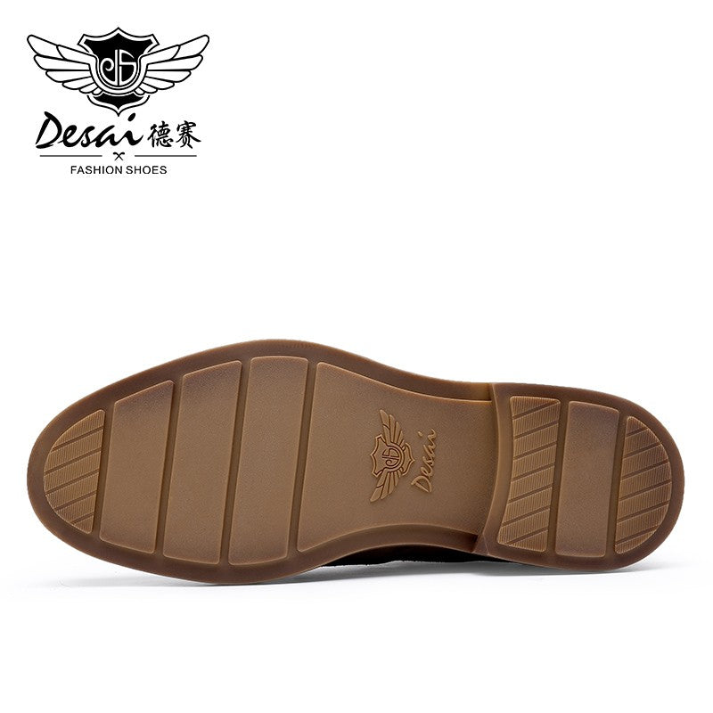 Desai Genuine Derby Shoes Men Cow Suede Leather Autumn Winter Brogue Casual Leather Shoe Men Dress Shoes Gifts Desai Genuine Derby Shoes Men Cow Suede Leather Autumn Winter Brogue Casual Leather Shoe Men Dress Shoes Gifts