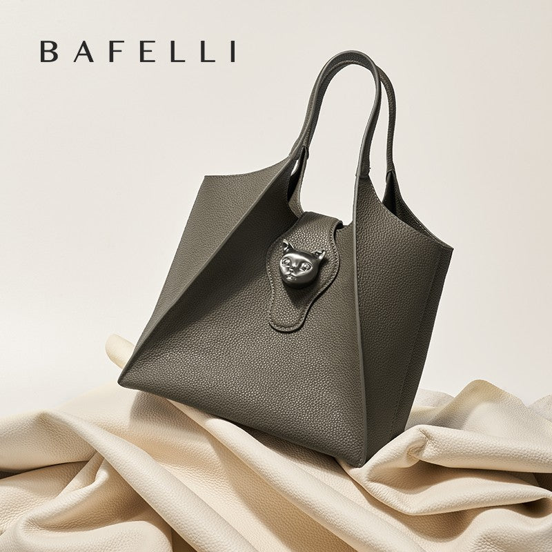 BAFELLI Unisex Genuine Leather Tote Bag