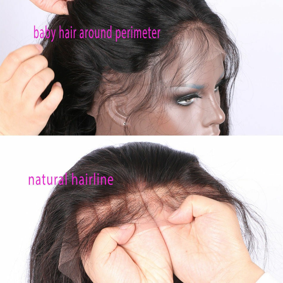 TPFHR Medium Straight Peruvian Human Hair Wig