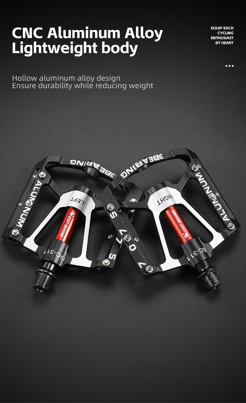 West Biking 3 Bearing Ultralight Bike Pedals