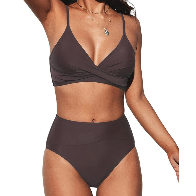 High-Waisted Ruffled Bikini Set