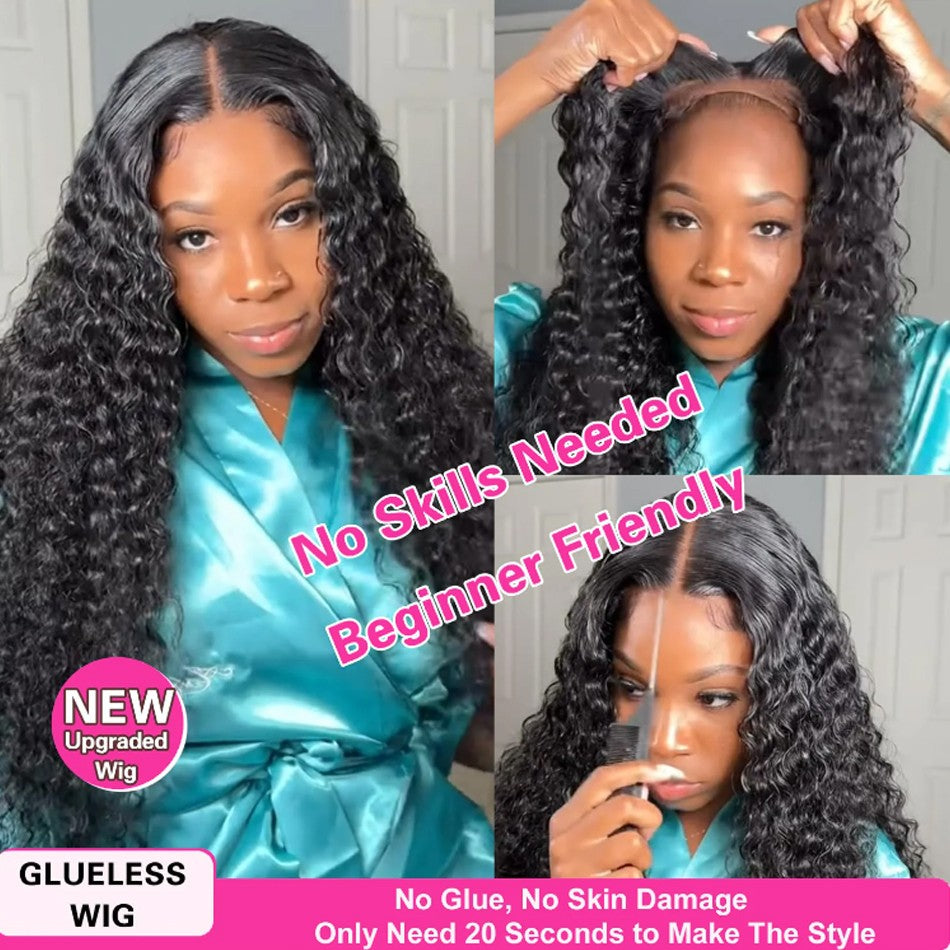 JESSENIA HAIR Long Water Wave Brazilian Human Hair Wig