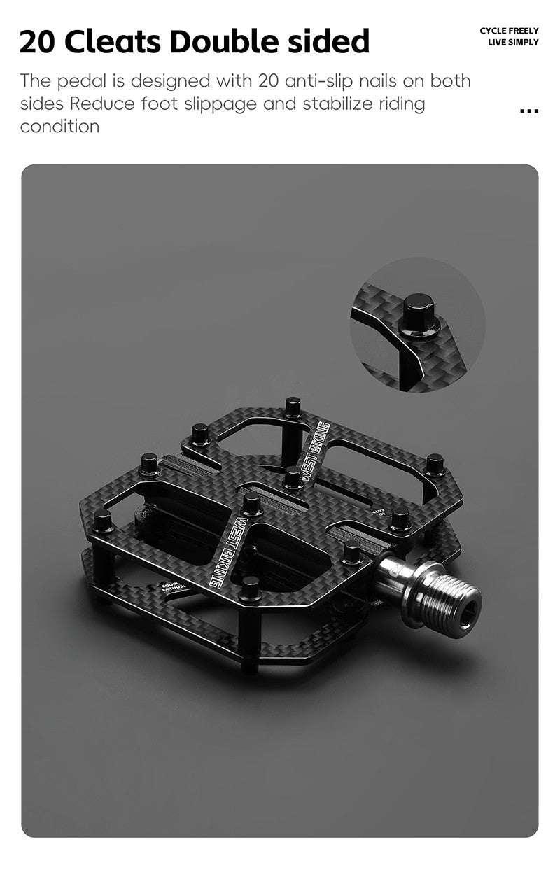West Biking Carbon Fiber Ultralight Pedals