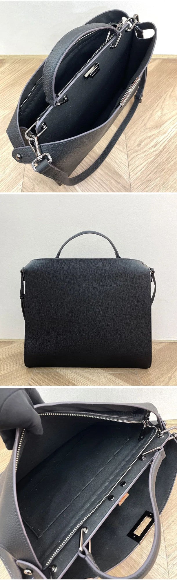 Unisex Minimalist Genuine Leather Crossbody Bag