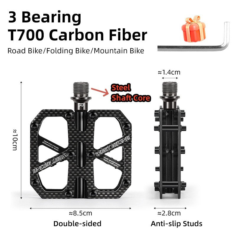 West Biking Carbon Fiber Ultralight Pedals