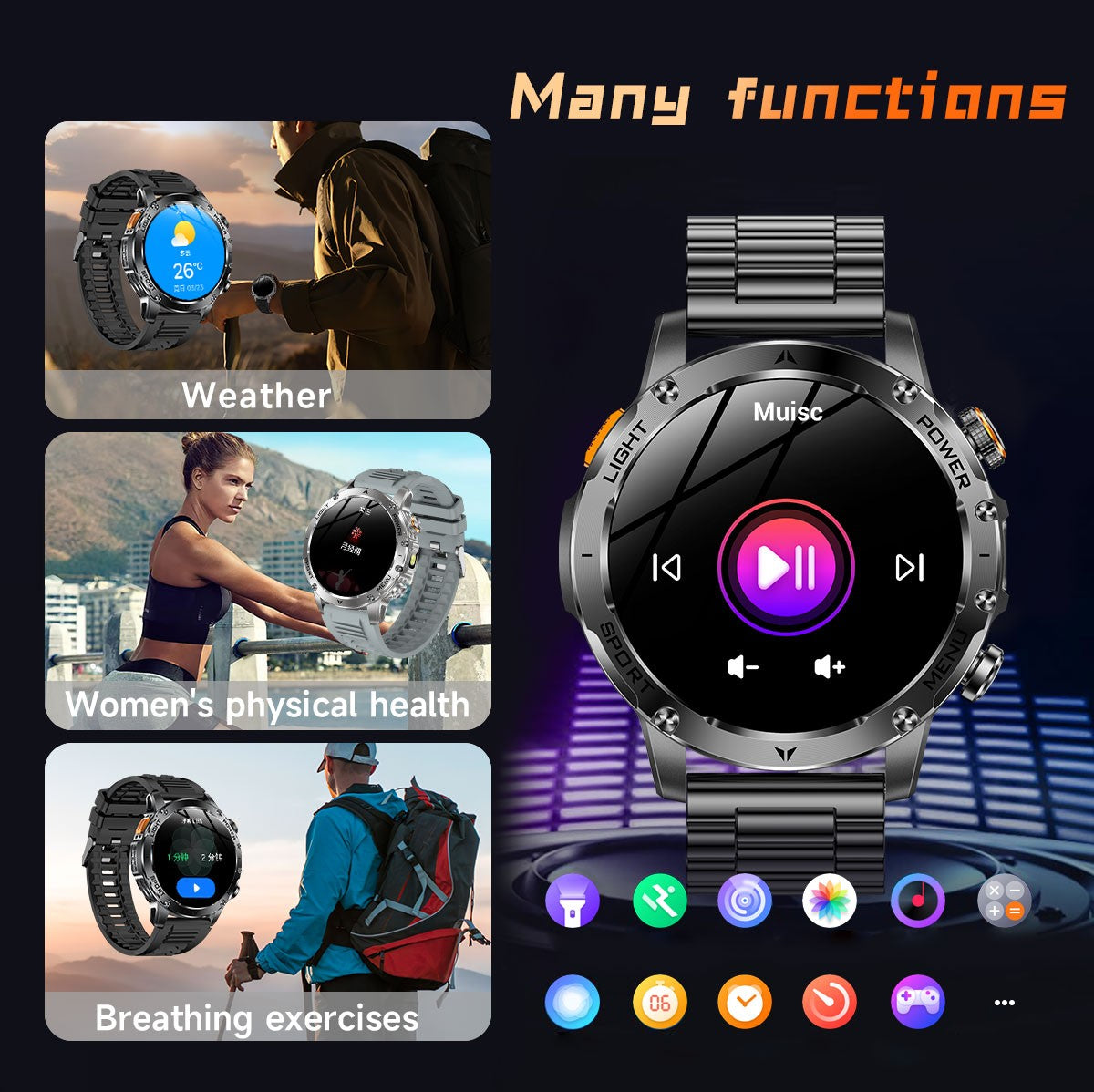 KAVSUMI GUHUAVMI AK87 Smartwatch