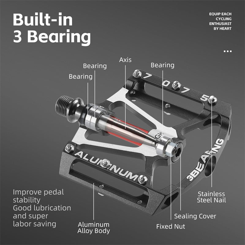 West Biking 3 Bearing Ultralight Bike Pedals