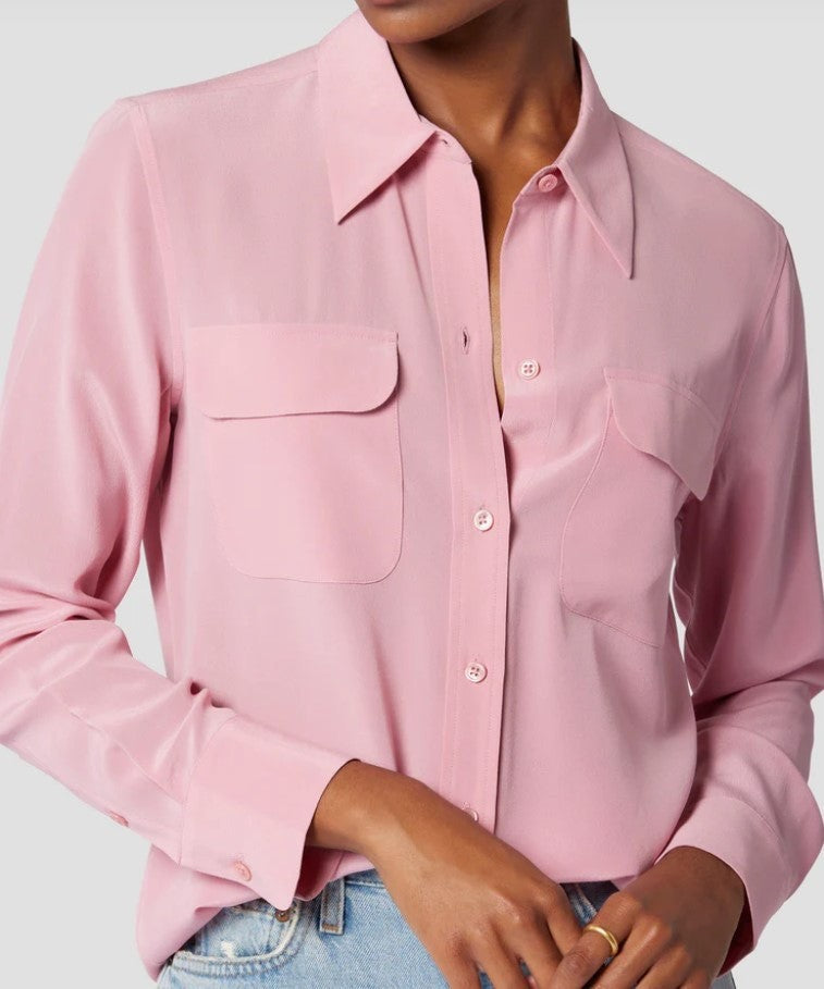 39 colors option draped sand-washed mulberry silk shirt blouse women classic