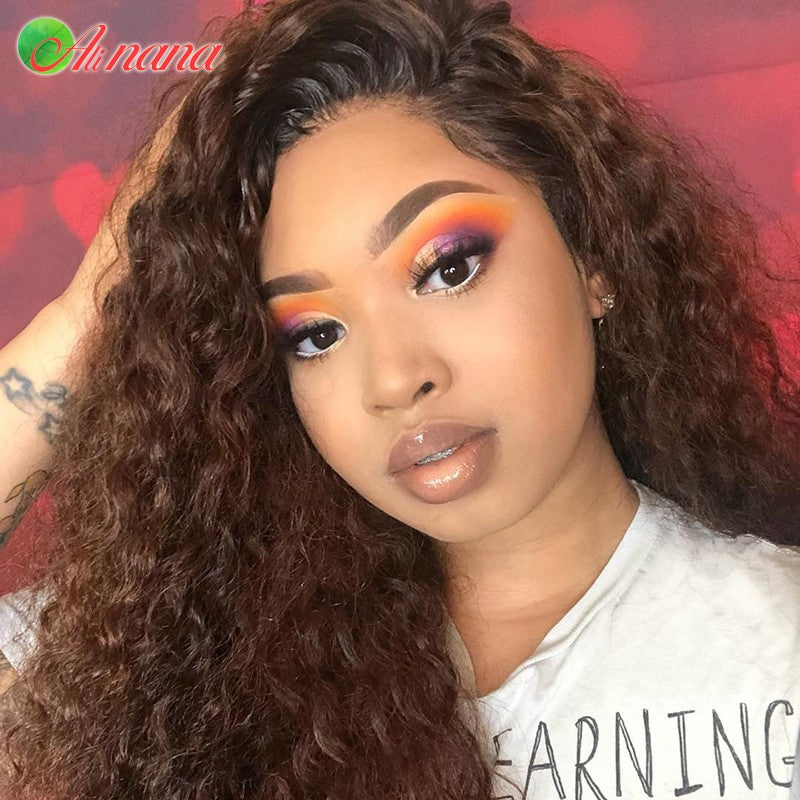 Ali Nana Long Curly Mongolian Human Hair Wig