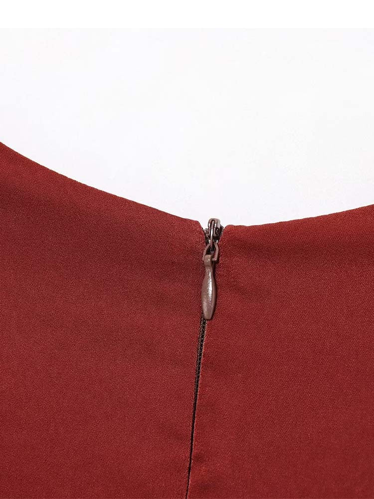 Women Summer Midi Dresses 2025 Fashion Solid Pleated Hollow Out Satin Female Elegant Street Dresses Clothing Women Summer Midi Dresses 2025 Fashion Solid Pleated Hollow Out Satin Female Elegant Street Dresses Clothing