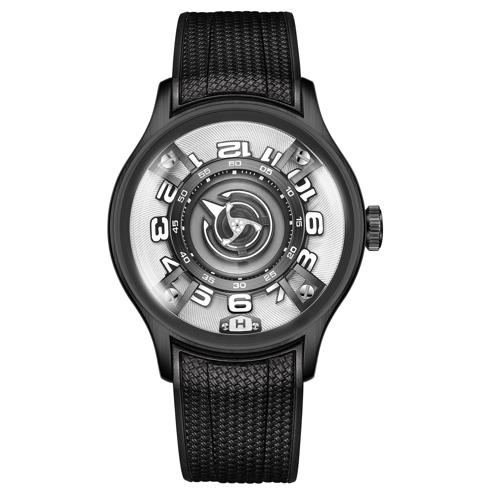 Oblvlo New Design Eagle Analog Automatic Watch for Men Blue Luminous Waterproof Leather Strap Mechanical Watches Rejos JM-Eagle Oblvlo New Design Eagle Analog Automatic Watch for Men Blue Luminous Waterproof Leather Strap Mechanical Watches Rejos JM-Eagle