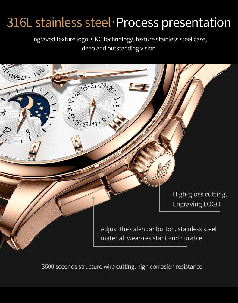 OUPINKE 3189 Luxury Automatic Mechanical Watch