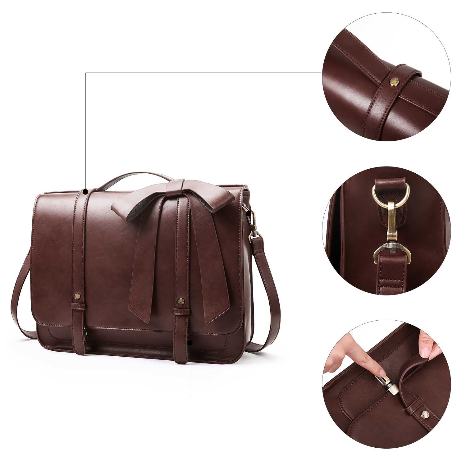 BAGSMART Women's 4-in-1 Convertible Laptop Bag