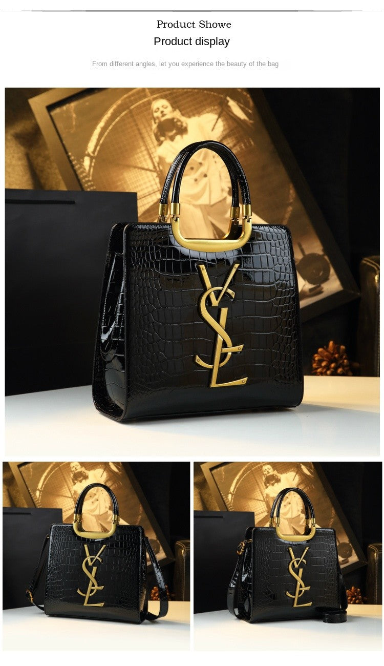 Women's Solid PU Leather Casual Tote Bag