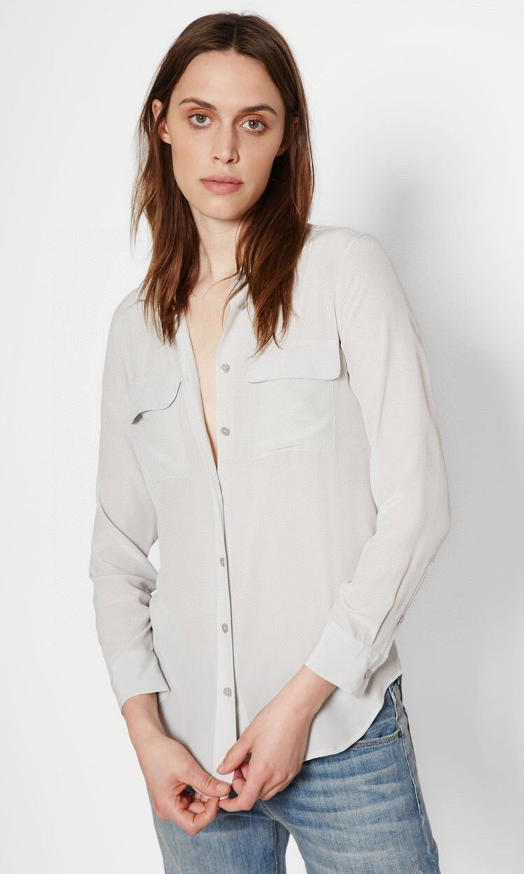 39 colors option draped sand-washed mulberry silk shirt blouse women classic