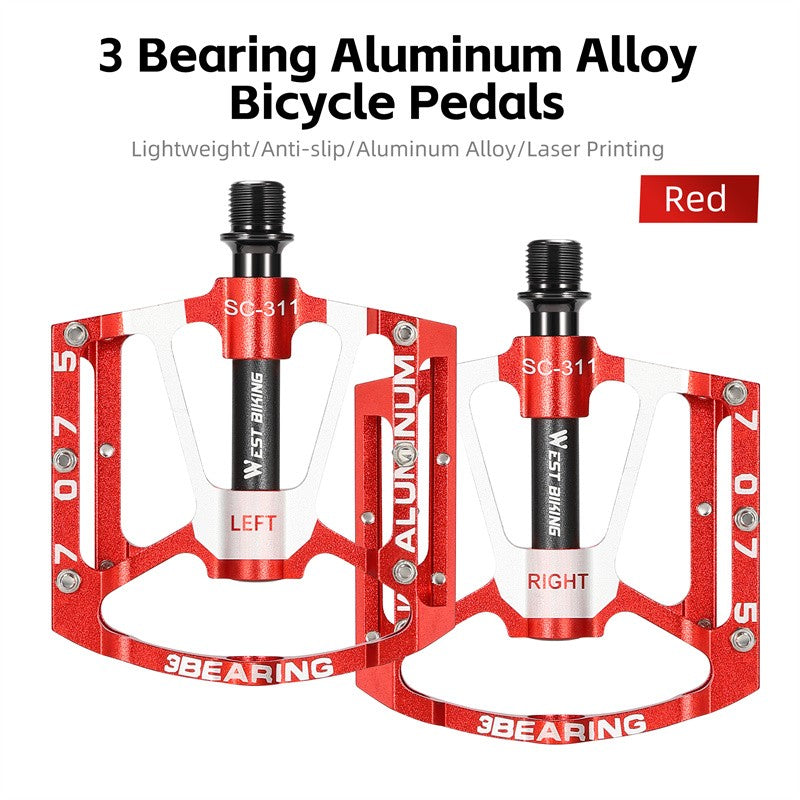 West Biking 3 Bearing Ultralight Bike Pedals