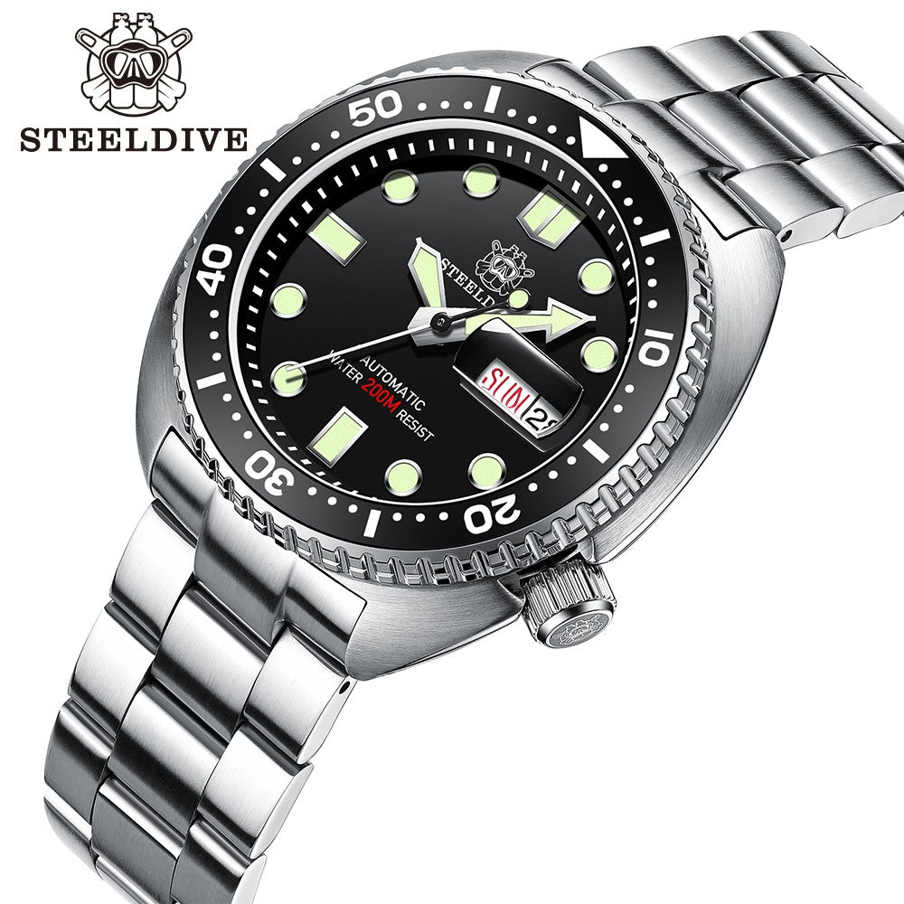 STEELDIVE SD1972 Automatic Diver Watch: NH36 Sapphire Edition
