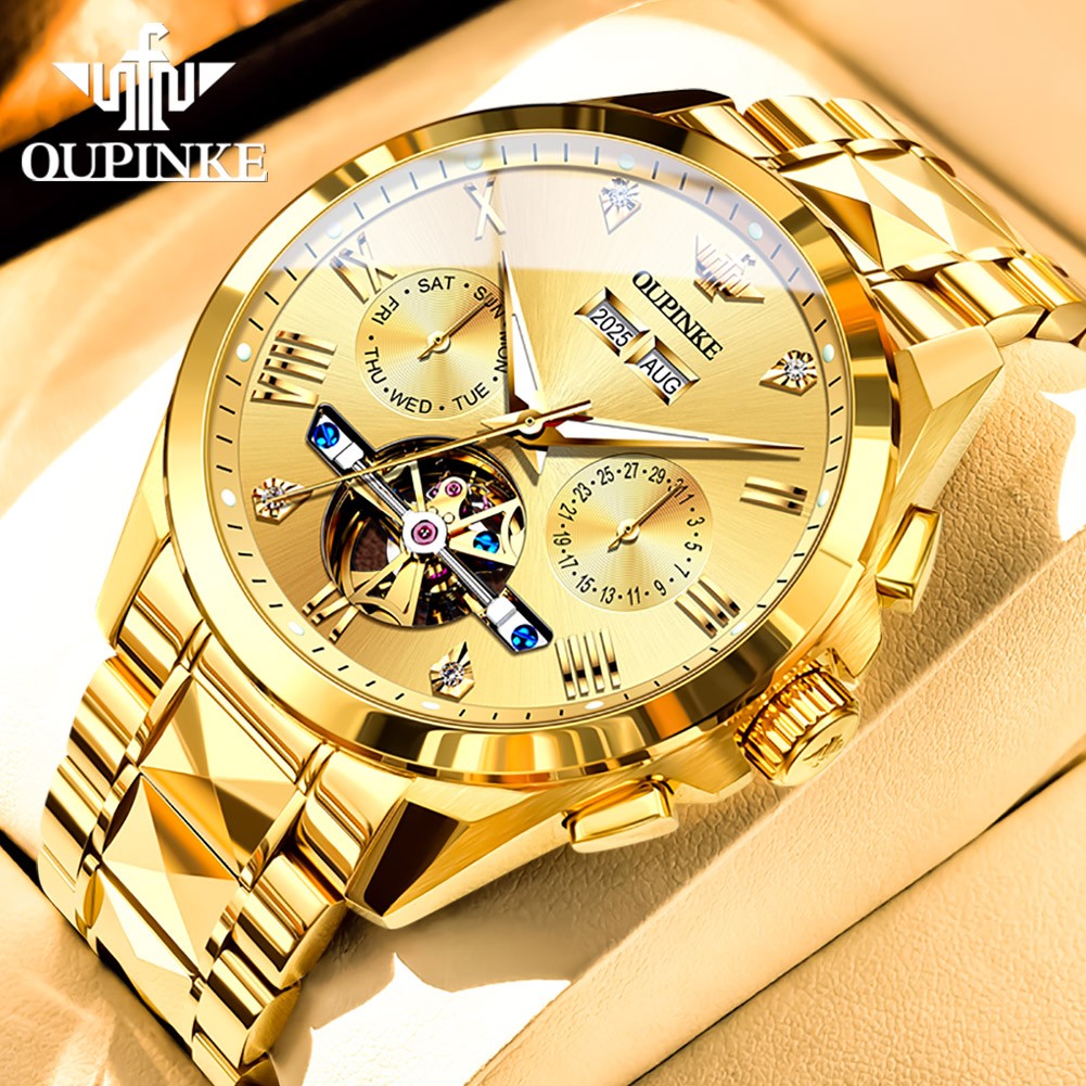 OUPINKE 3240 Skeleton Flywheel Multifunctional Automatic Mechanical Watches for Men 44mm Big Dial Tungsten Steel Luxury Watch OUPINKE 3240 Skeleton Flywheel Multifunctional Automatic Mechanical Watches for Men 44mm Big Dial Tungsten Steel Luxury Watch