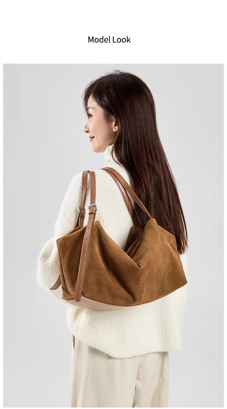 MALLUO Women's Genuine Leather Tote Bag