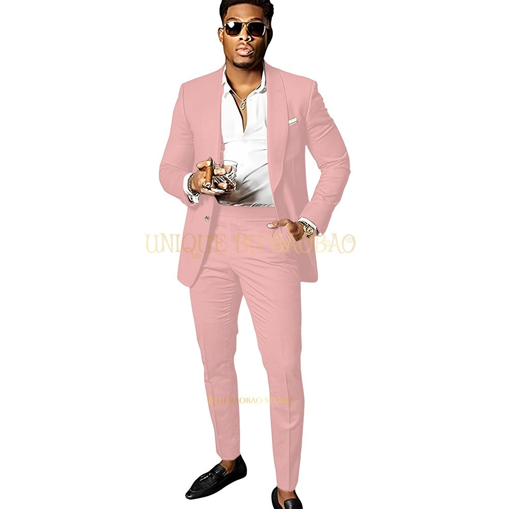 Men's Single-Breasted Wedding Suit