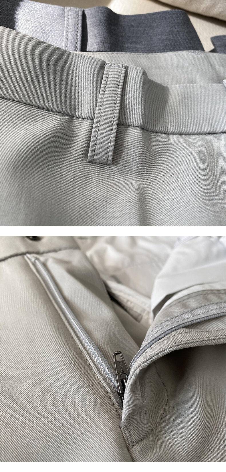 QUHNBGY Men's Slim-Fit Suit Pants