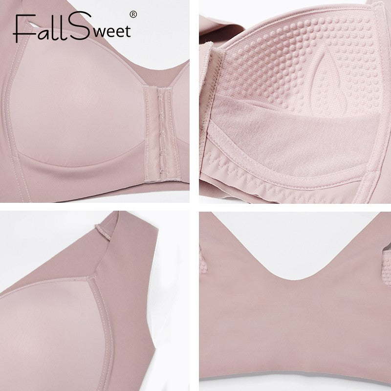 Fallsweet Front Closure Wireless Push-Up Bra