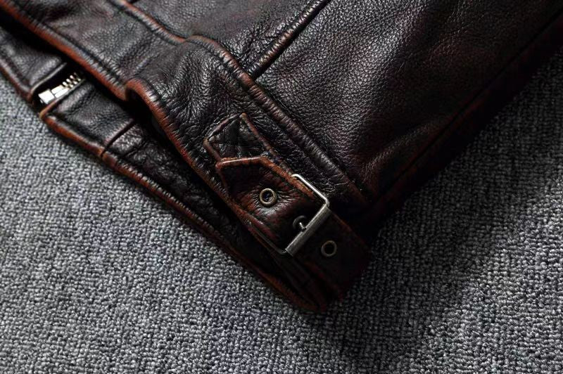 COPERSIAN Men's Cowhide Leather Jacket
