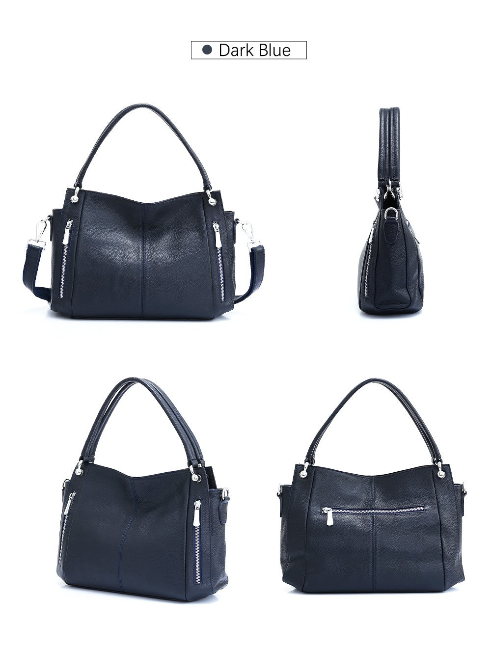 Zency 100% bolsa de couro genuíno feminino clássico simples vintage shopper to