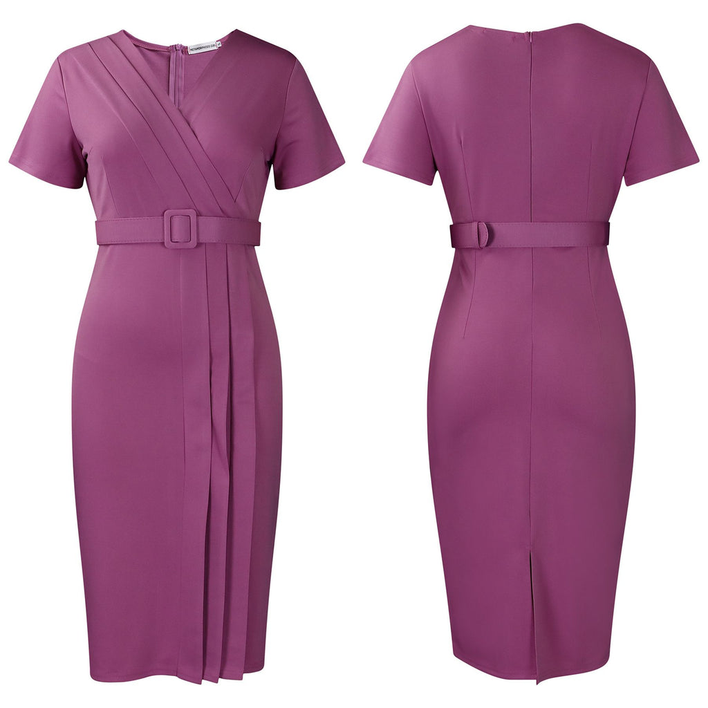 LZJV V-Neck Pencil Dress