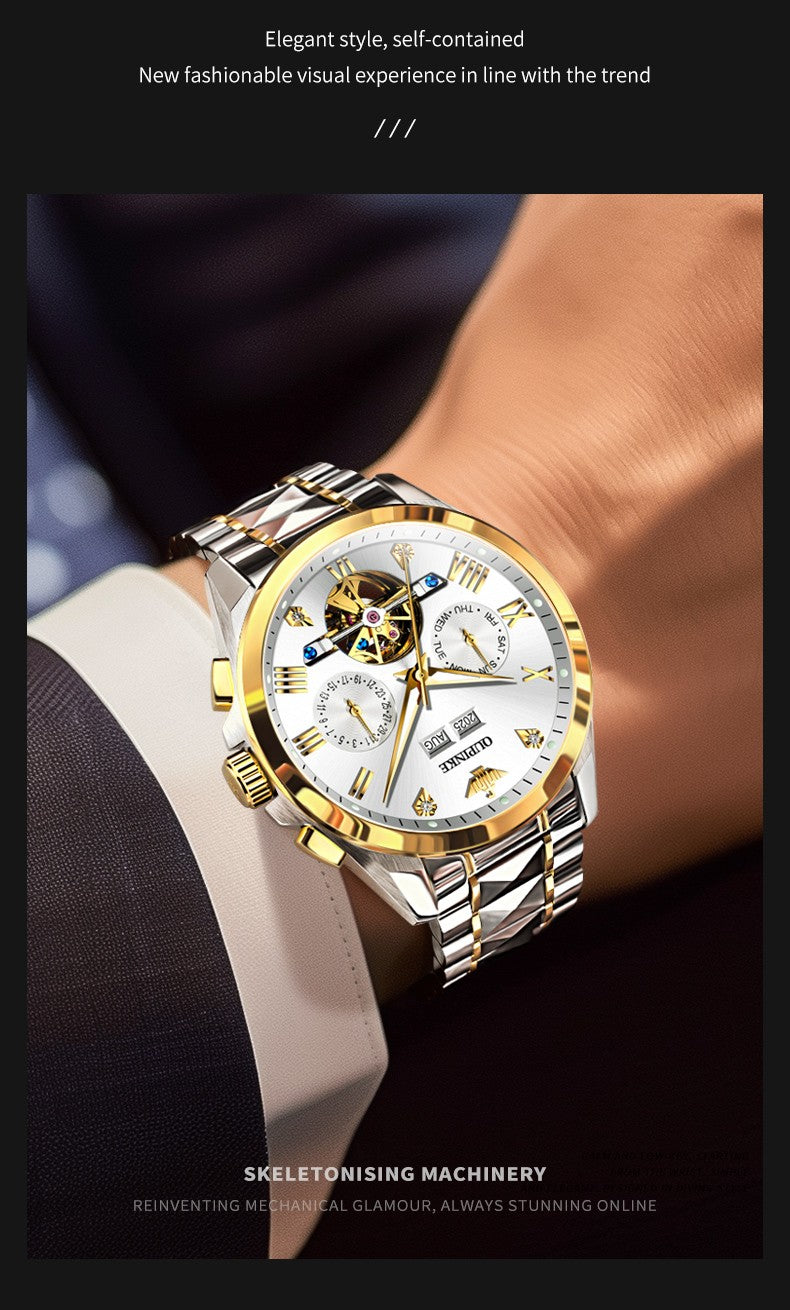 OUPINKE 3240 Skeleton Flywheel Multifunctional Automatic Mechanical Watches for Men 44mm Big Dial Tungsten Steel Luxury Watch OUPINKE 3240 Skeleton Flywheel Multifunctional Automatic Mechanical Watches for Men 44mm Big Dial Tungsten Steel Luxury Watch