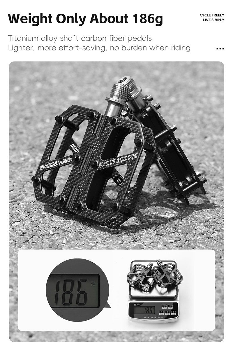 West Biking Carbon Fiber Ultralight Pedals