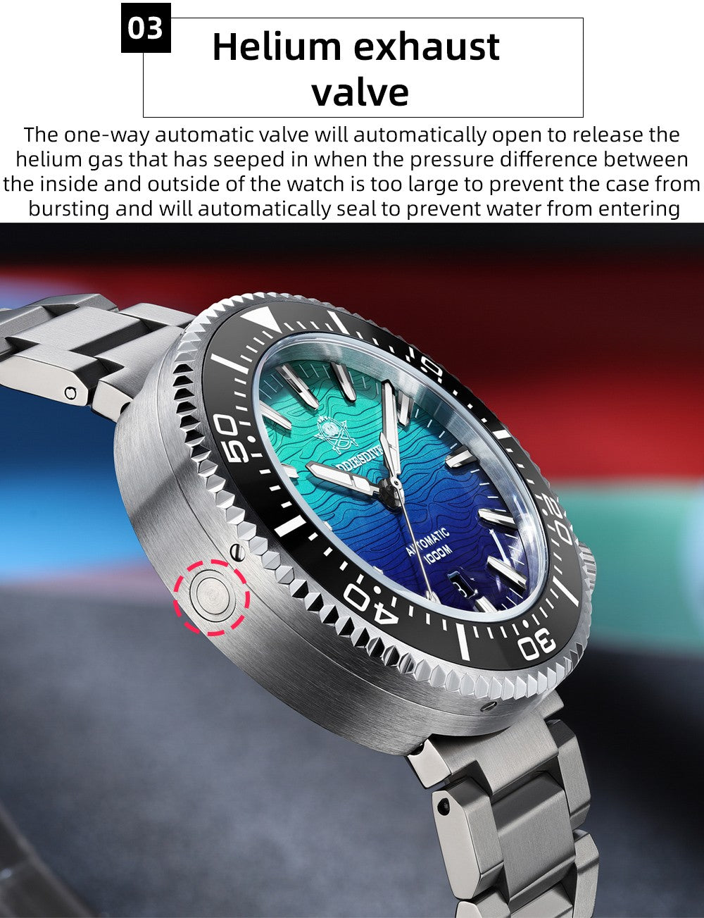 ADDIESDIVE "Burning Clouds" Professional Dive Watch