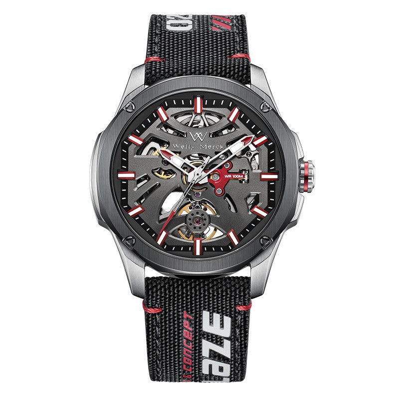 Welly Merck Men's Automatic Business Watch (Leather Strap)