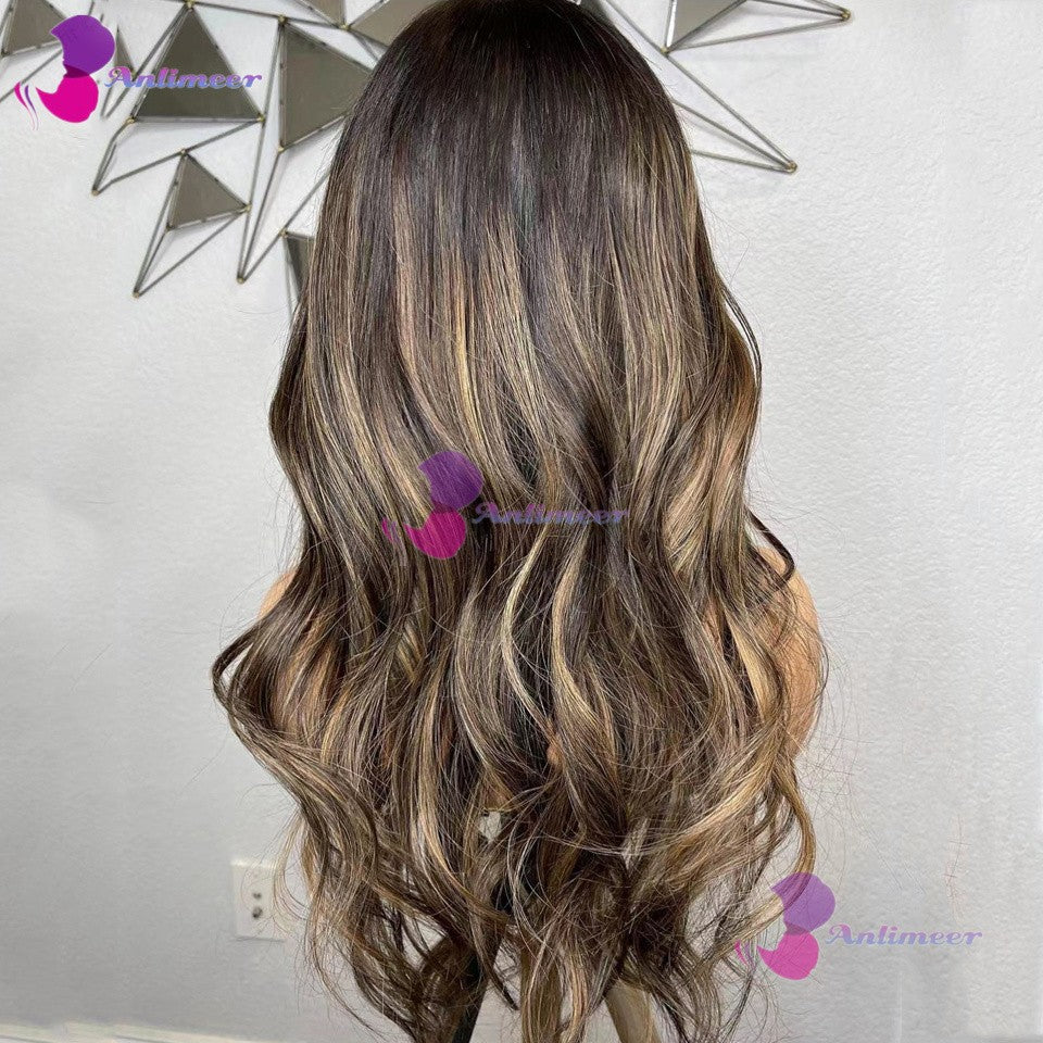 Anlimeer Long Body Wave Brazilian Virgin Human Hair Wig