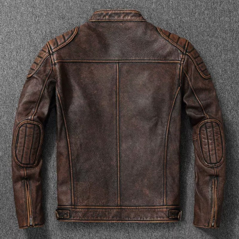 COPERSIAN Men's Cowhide Leather Jacket