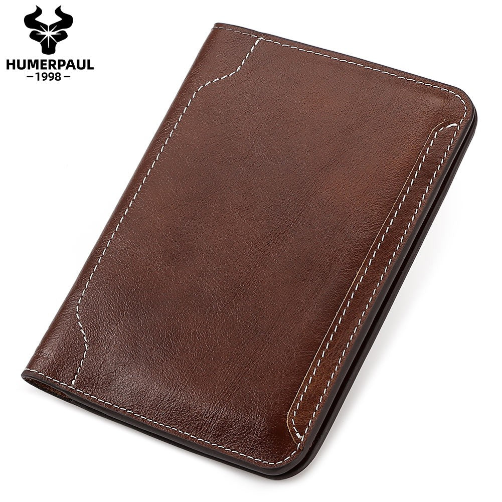 KAVI'S Men's Genuine Leather Travel Wallet