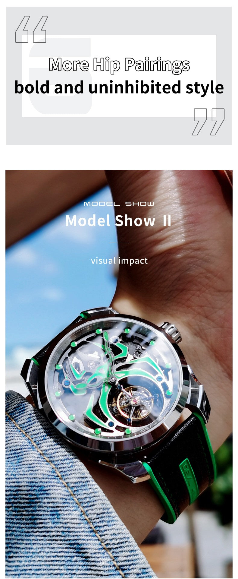 IDEAL KNIGHT 6802 "Luminous Spider" Mechanical Watch