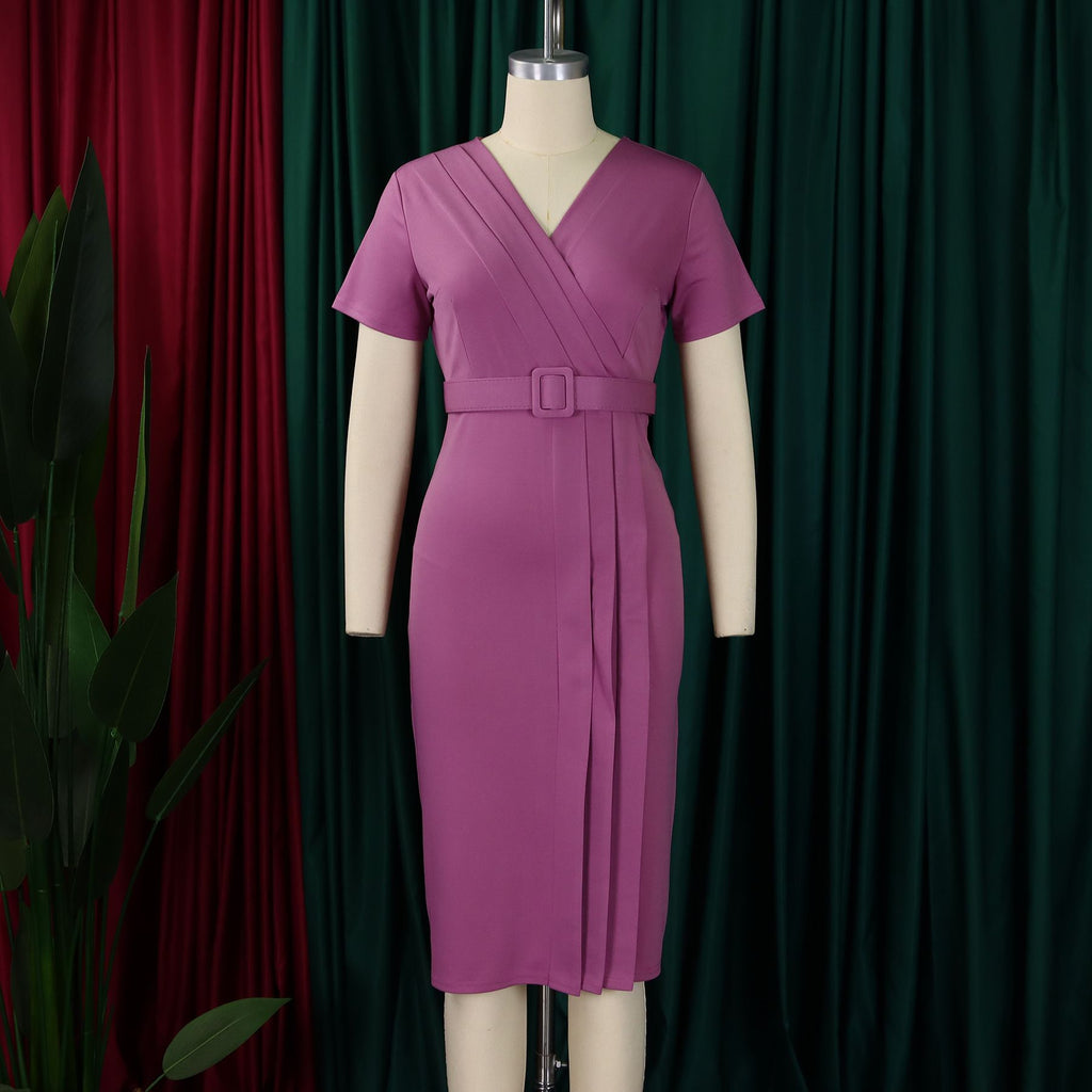 LZJV V-Neck Pencil Dress