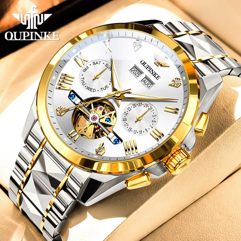 OUPINKE 3240 Skeleton Flywheel Multifunctional Automatic Mechanical Watches for Men 44mm Big Dial Tungsten Steel Luxury Watch OUPINKE 3240 Skeleton Flywheel Multifunctional Automatic Mechanical Watches for Men 44mm Big Dial Tungsten Steel Luxury Watch