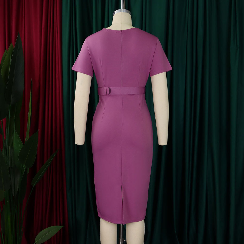 LZJV V-Neck Pencil Dress