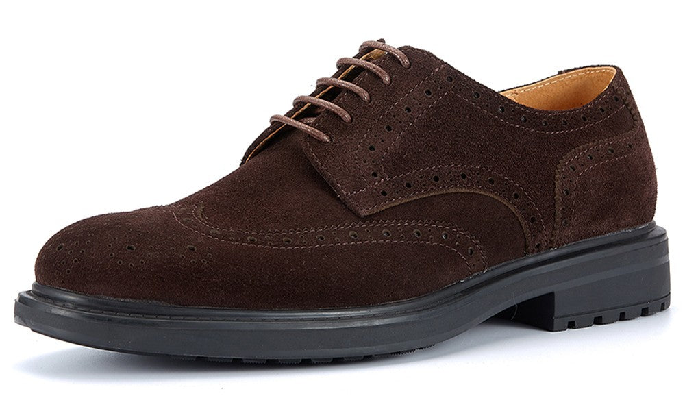 Vintage Oxford Derby Shoes for Men Handmade Breathable Comfortable Wear-resistant Suede Leather Brogues Vintage Oxford Derby Shoes for Men Handmade Breathable Comfortable Wear-resistant Suede Leather Brogues