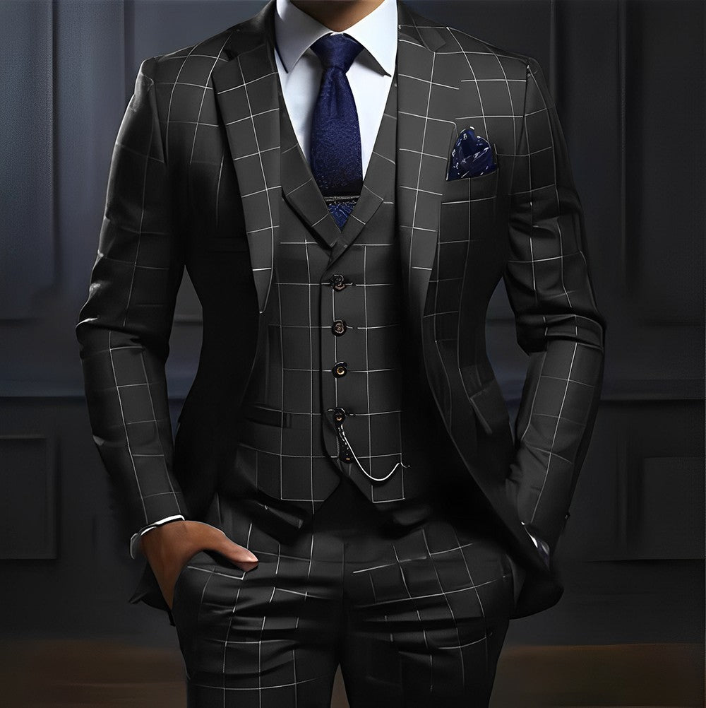 Men's Straight-Fit Formal Suit