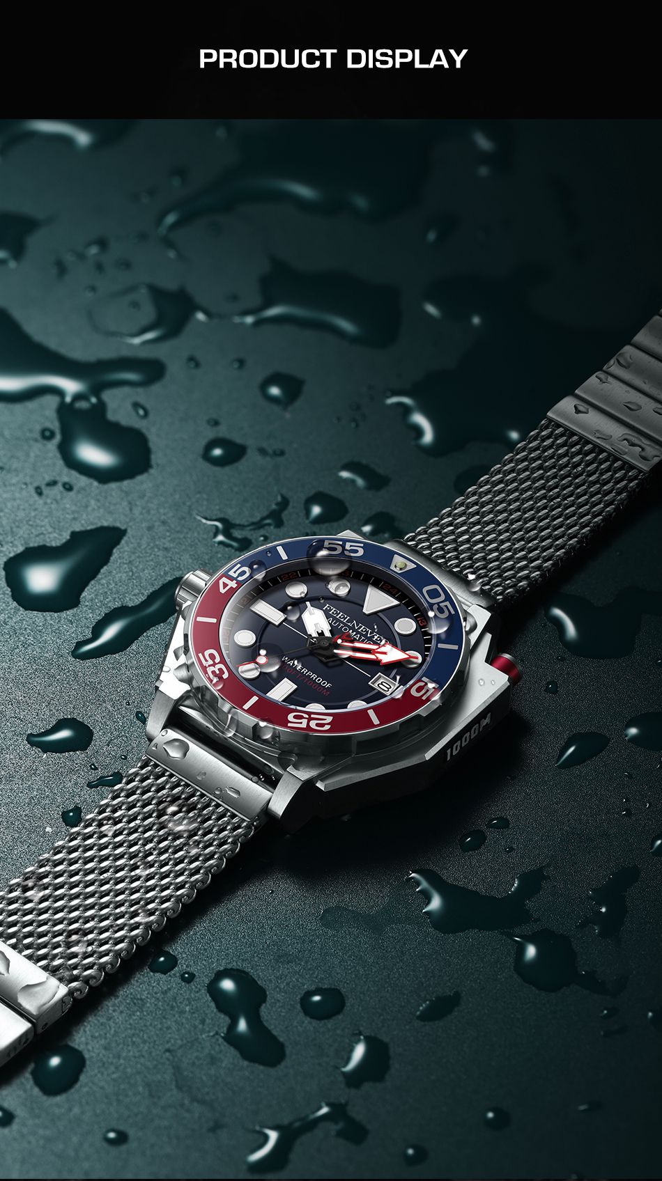 FeelNever Men's Automatic Dive Watch