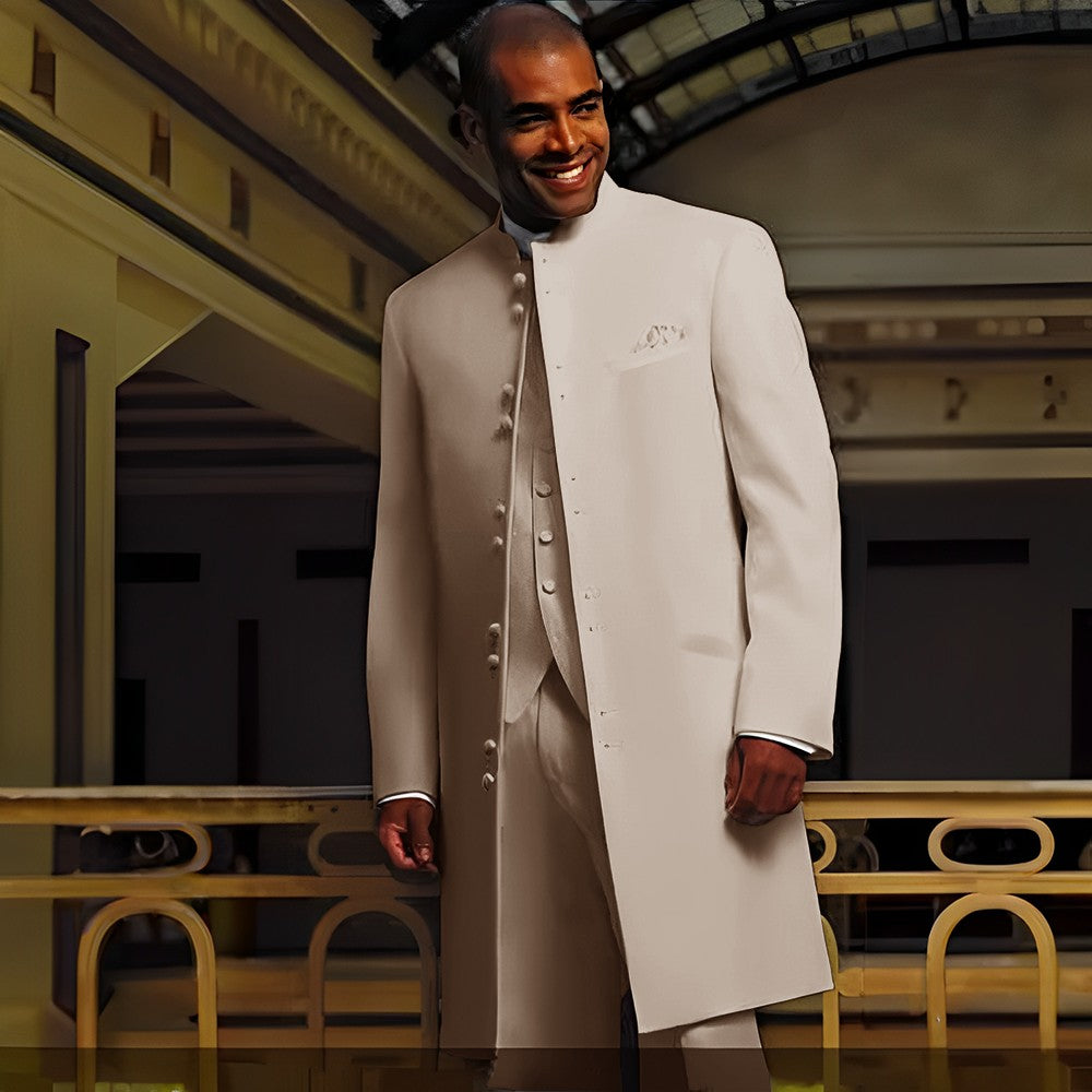 Men's Loose-Fit Wool Suit