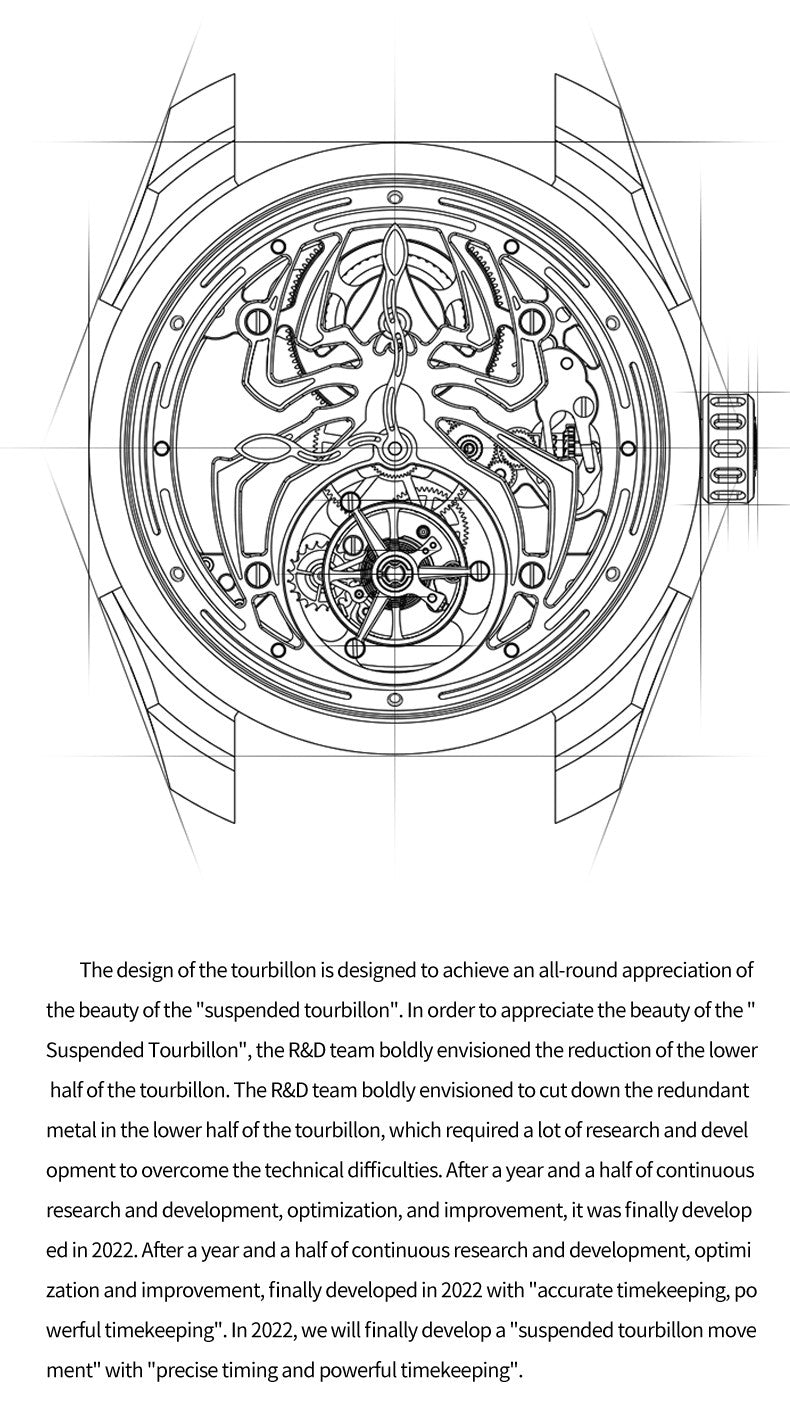 IDEAL KNIGHT 6802 "Luminous Spider" Mechanical Watch